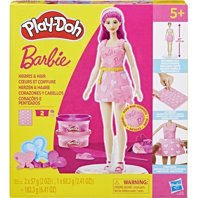 Hasbro Play-Doh Barbie Návrhář Účesy a Srdce Panenka s Příslušenstvím