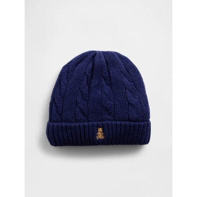 GAP Baby pletená čiapka Brannan Bear CashSoft Tmavomodrá