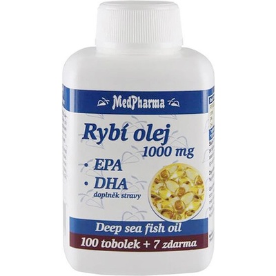 MedPharma Rybí olej 1000 mg + EPA + DHA 107 kapslí