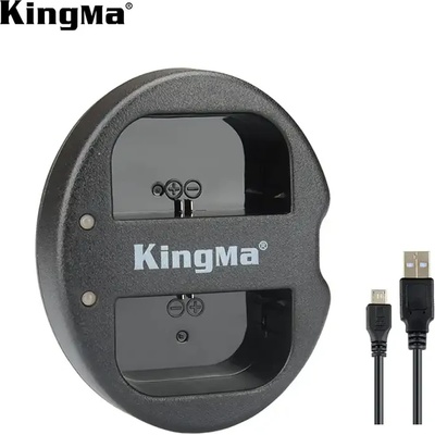 KingMa Зарядно за батерия LP-E6 USB Dual за Canon EOS 90D, 80D, 70D, 60D, 60DA, 7D Mark II, 7D, 6D Mark II, 6D, 5D Mark IV, 5D Mark III, 5D Mark II, 5DS, 5DS R, R5, R6