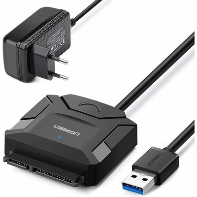 UGREEN USB 3.0 - SATA адаптер за дискове 2, 5''/3, 5'' (черен) (20611-ugreen)