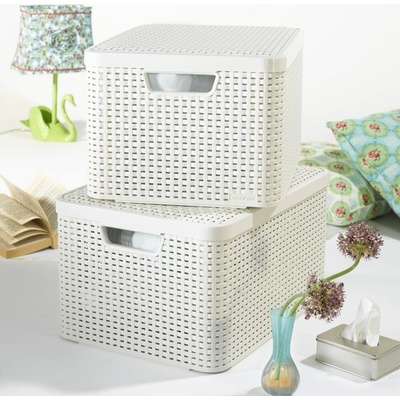 CURVER STYLE L box s vekom 44,5 x 24,8 x 33 cm krémový 03619-885