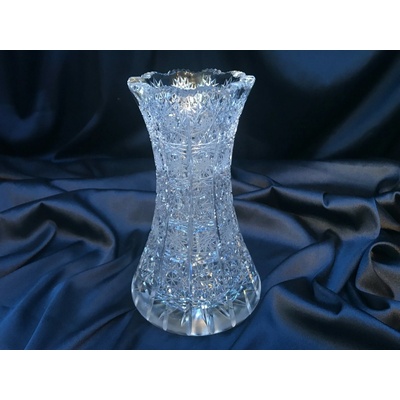 Krištáľová brúsená váza 20 cm