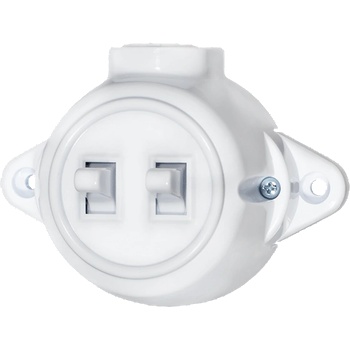 ELMARK Antique КЛЮЧ СХ. 5 10А 250v БЯЛ (190199)