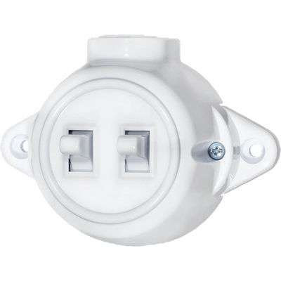 ELMARK Antique КЛЮЧ СХ. 5 10А 250v БЯЛ (190199)