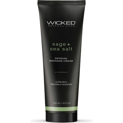 Wicked Sensual massage cream masážny krém Sage + Sea Salt Scented 120 ml