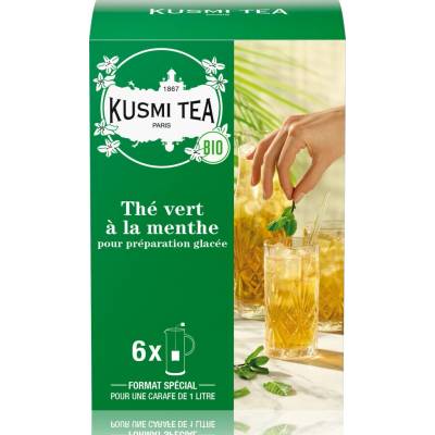 Kusmi Bio čaj Vert Menthe 6 velkých pytlíčků