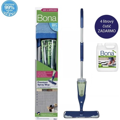 Spray mop Bona + čistič na laminátovú podlahu a dlažbu 4 l