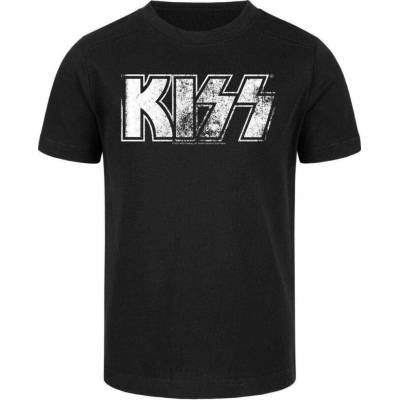 Metal-kids tričko metal Kiss Distressed Logo čierna