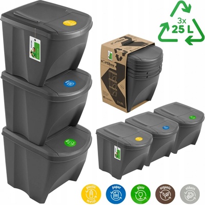 PROSPERPLAST SORTIBOX 3x20L – Zboží Dáma