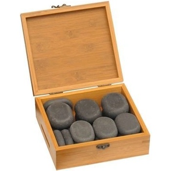 Acu Top Горещи камъни - комплект в бамбукова кутия, 18 бр