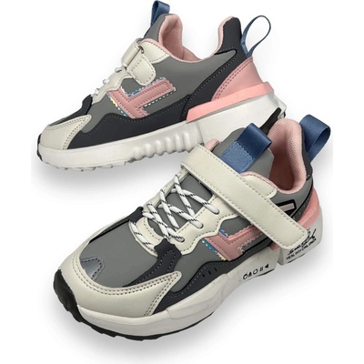 Camo dievčenské tenisky na suchý zips 14 růžová