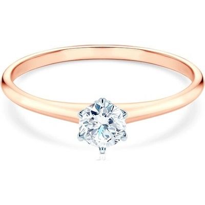 Savicki Zásnubný prsteň The Journey dvojfarebné zlato laboratórny diamant TJ R5 LAB RB