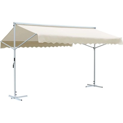 Greatstore Volně stojící markýza 4 x 3 m krémová