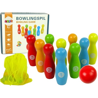 mamido Dřevěné bowlingové kuželky