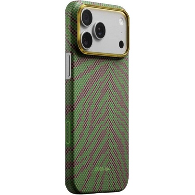 PITAKA Magsafe Калъф за iPhone 17 Pro, Pitaka Edge Breath of Veins Case Sprout Surge, Зелен (BV1702P)