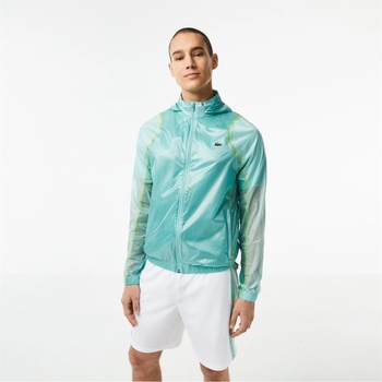 Image 1 of Lacoste Men's Water-Resistant Rain Anorak - Florida/Mint