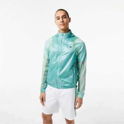 Lacoste Men's Water-Resistant Rain Anorak - Florida/Mint