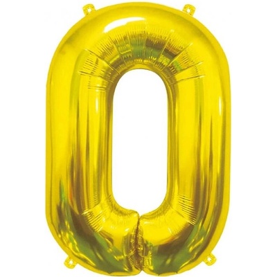 Fóliový balón číslice 0 zlatý 85 cm GoDan