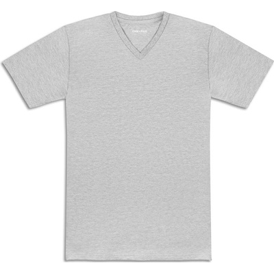 John & Paul V-neck tričko světle šedé
