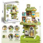 Babyhome Голяма детска кухня със пара, вода и светлини Home Kitchen - 50 части