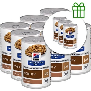 Hill's Hill s Prescription Diet j/d Грижа за ставите консерви за кучета 370 г, 9+3 БЕЗПЛАТНО