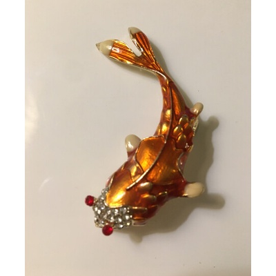 Fashion Jewelry brož ryba zlatá 11-aa277