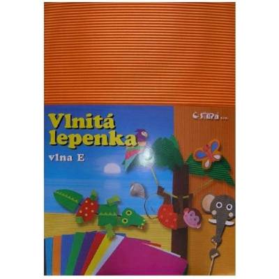 Barevná vlnitá lepenka B4 10ks oranžová
