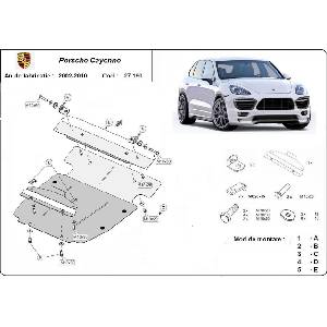 Scut Motor - Румъния Метална кора под двигател porsche cayenne (957) от 2007 до 2010 (73803)