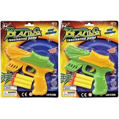 Teddies Pistole na pěnové náboje 16cm plast + 6ks nábojů