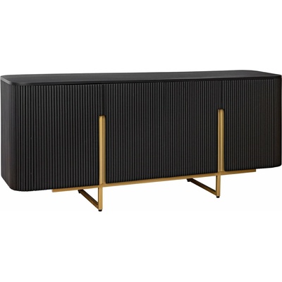 Interior De Gatsby 160 cm masiv mango černá / zlatá KMD46432