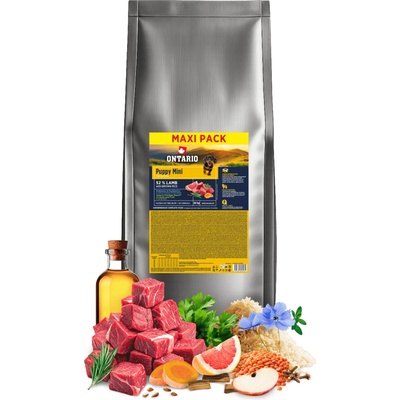 Ontario Puppy Mini Lamb & Brown Rice 20 kg