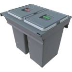 Elletipi Square 2.0 - Кош за отпадъци разделен 48л PA3 INC5045B (PA3 INC5045B)