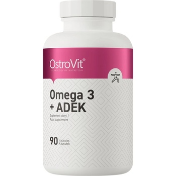 Image 1 of OstroVit Omega 3 + ADEK / Vitamin A + D + E + K [90 Гел капсули]