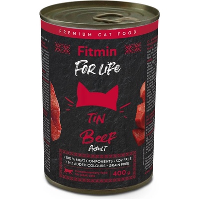 Dibaq Fitmin For Life Консервирана храна за възрастни котки с говеждо месо 400 g