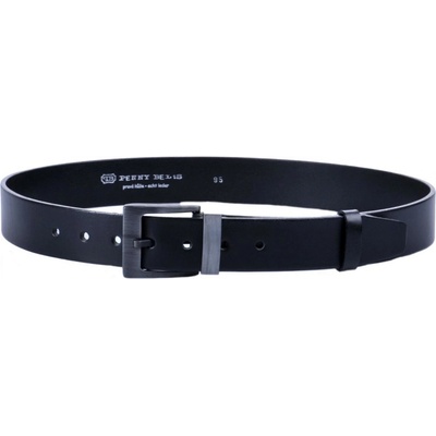 Penny Belts pánský kožený pásek černý 8-60 MAT dlouhý
