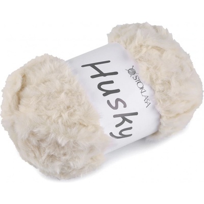 Pletací příze Husky 100 g, střední, 2 krémová nejsvět.