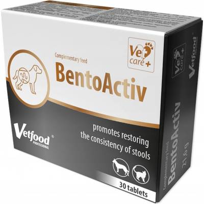 Tablety Vetfood proti průjmu pro psa a kočku 30 ks bez cukru