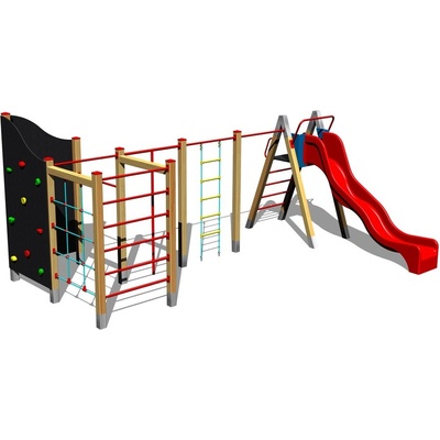 Playground System ŠPLHACÍ SESTAVA se skluzavkou SS102D