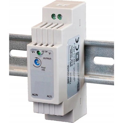 BERGE LED zdroj na DIN lištu 24V - 15W - 0,63A PS-DIN-24V-15W