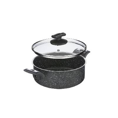 Kolimax Rajnica Black Granitec s pokrievkou, priemer 22 cm, objem 3.0 l