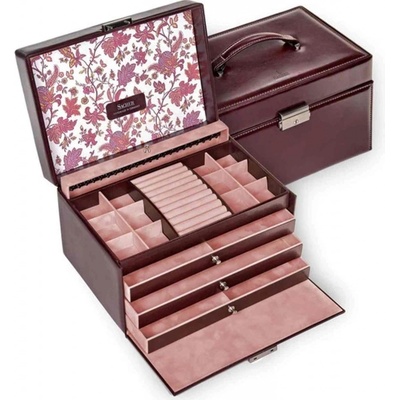 Sacher Jasmin Leather Florage 72-501-360102 vínová