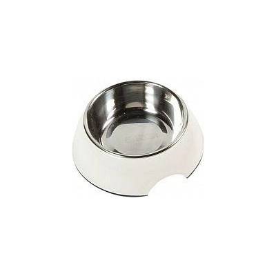 Miska plastová ROYAL biela s nerezovou nádobou 700 ml