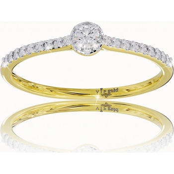 VIPgold Zásnubný prsteň s briliantmi v žltom zlate R330 48706z