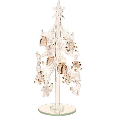 Villeroy & Boch Winter Collage Accessoires Sklenený vianočný stromček s ozdobami 8 cm