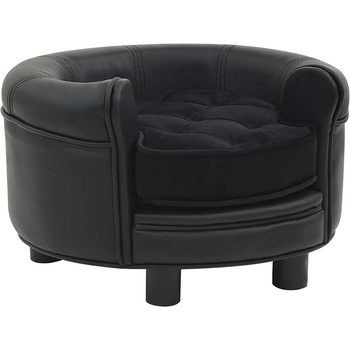 vidaXL Dog sofa 48x32 cm black pleather 170957