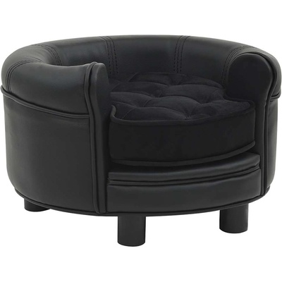 vidaXL Dog sofa 48x32 cm black pleather 170957