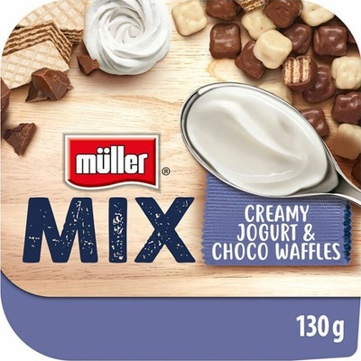 Müller Mix Chantilly Jogurt Choco Waffles jogurt so smotanovou príchuťou 130 g