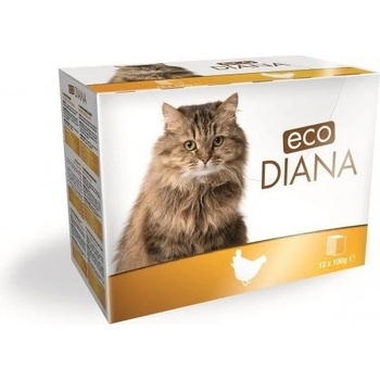 Diana eco Cat kuřecí kousky v omáčce 12 x 100 g