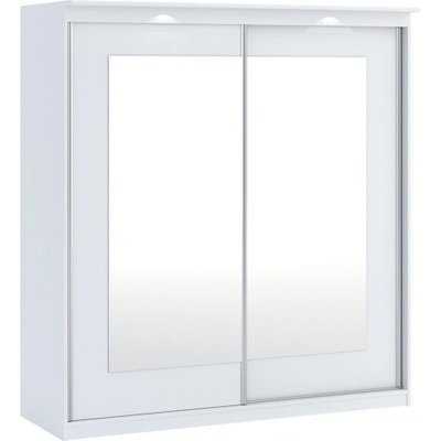 Intermeble s posuvnými dveřmi s osvětlením MORTY 2D2L 180 bílá – Zbozi.Blesk.cz